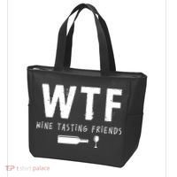 WTF Wine Tasting Friends Funny Wine Lovers Tote Bag thumb 3