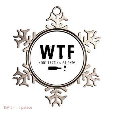 WTF Wine Tasting Friends Funny Wine Lovers Ornament