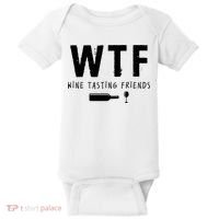 WTF Wine Tasting Friends Funny Wine Lovers Baby Bodysuit thumb 0