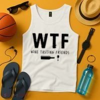 WTF Wine Tasting Friends Funny Wine Lovers Tank Top thumb 4