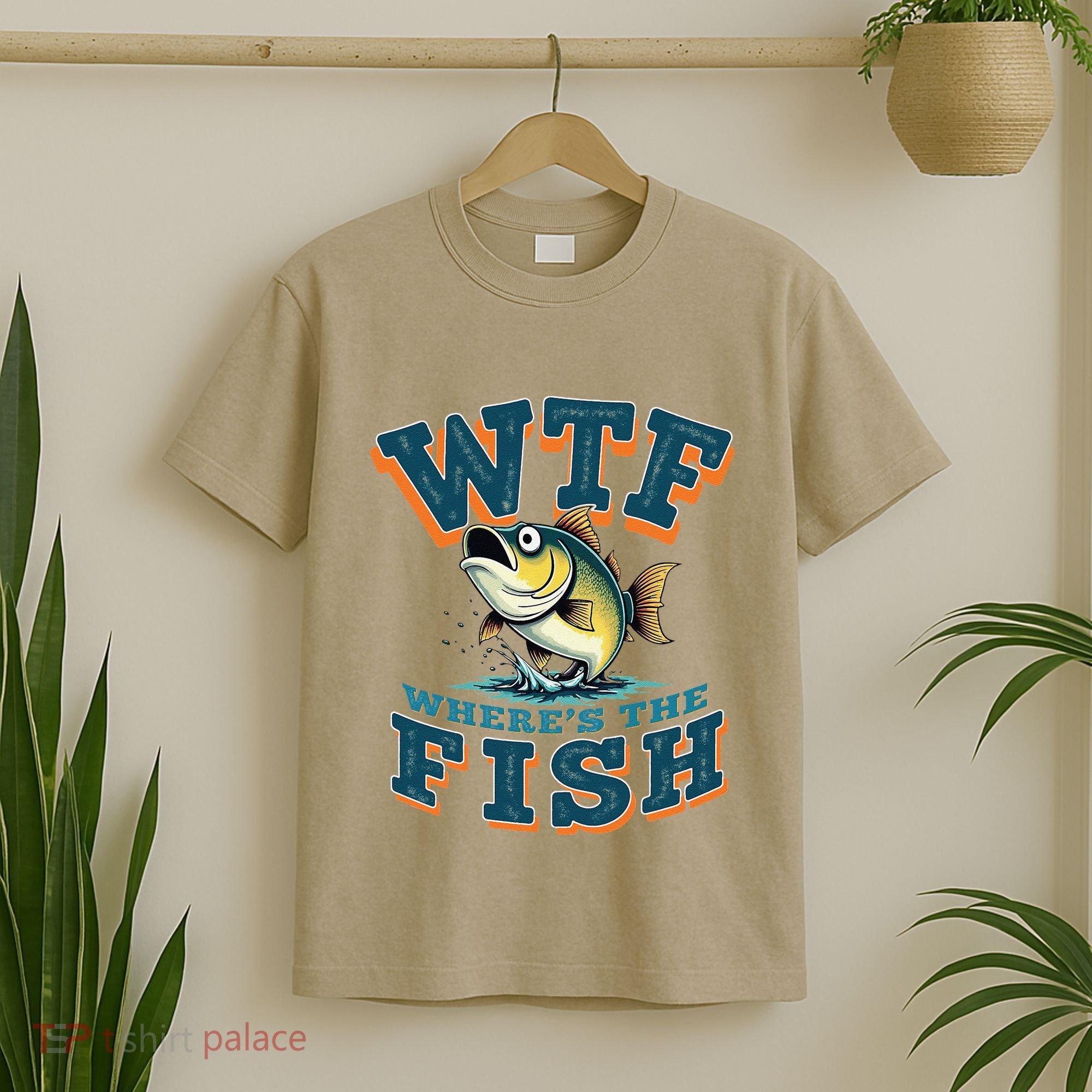 Wtf WhereS The Fish Funny Fishing Gifts Fathers Day T-Shirt