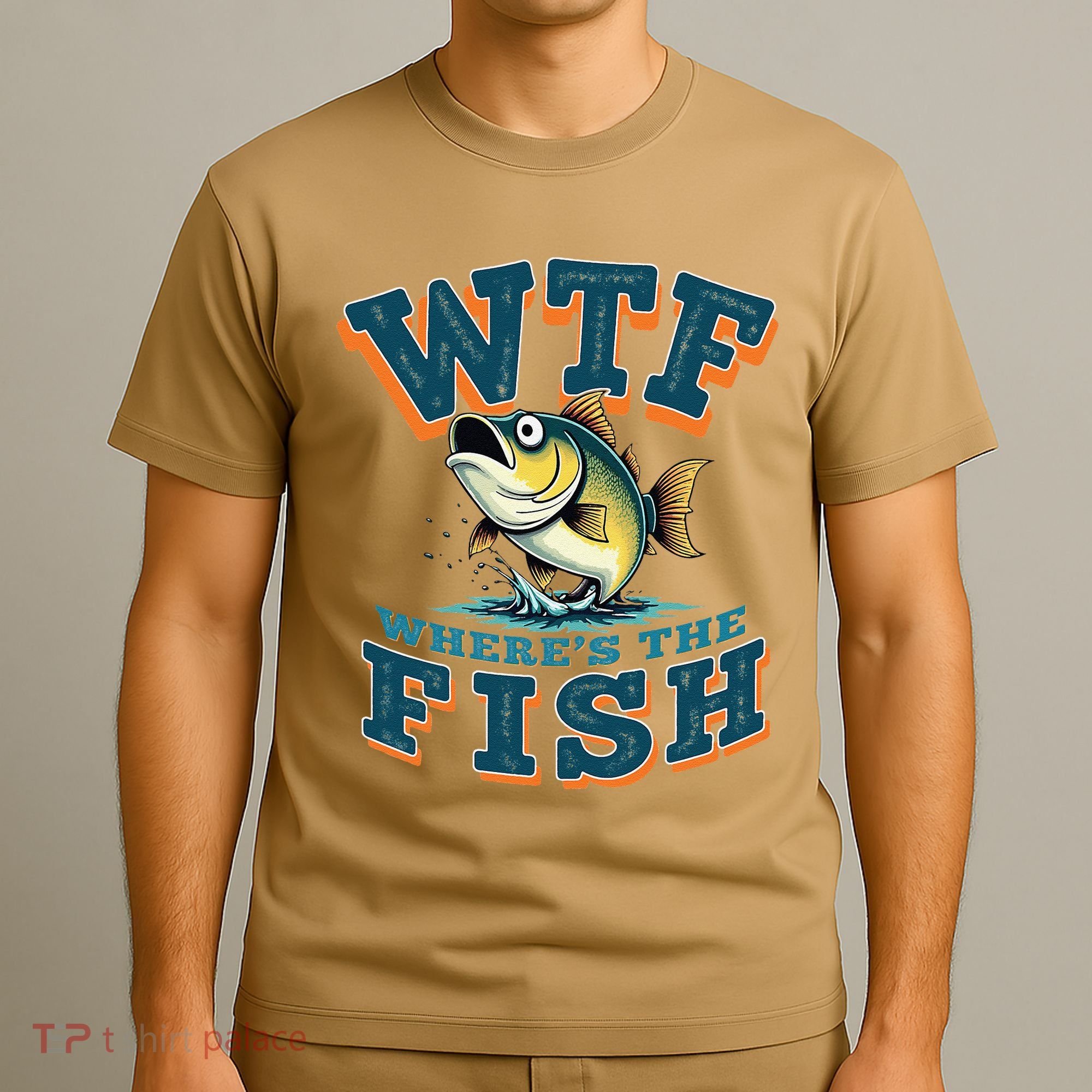 Wtf WhereS The Fish Funny Fishing Gifts Fathers Day T-Shirt