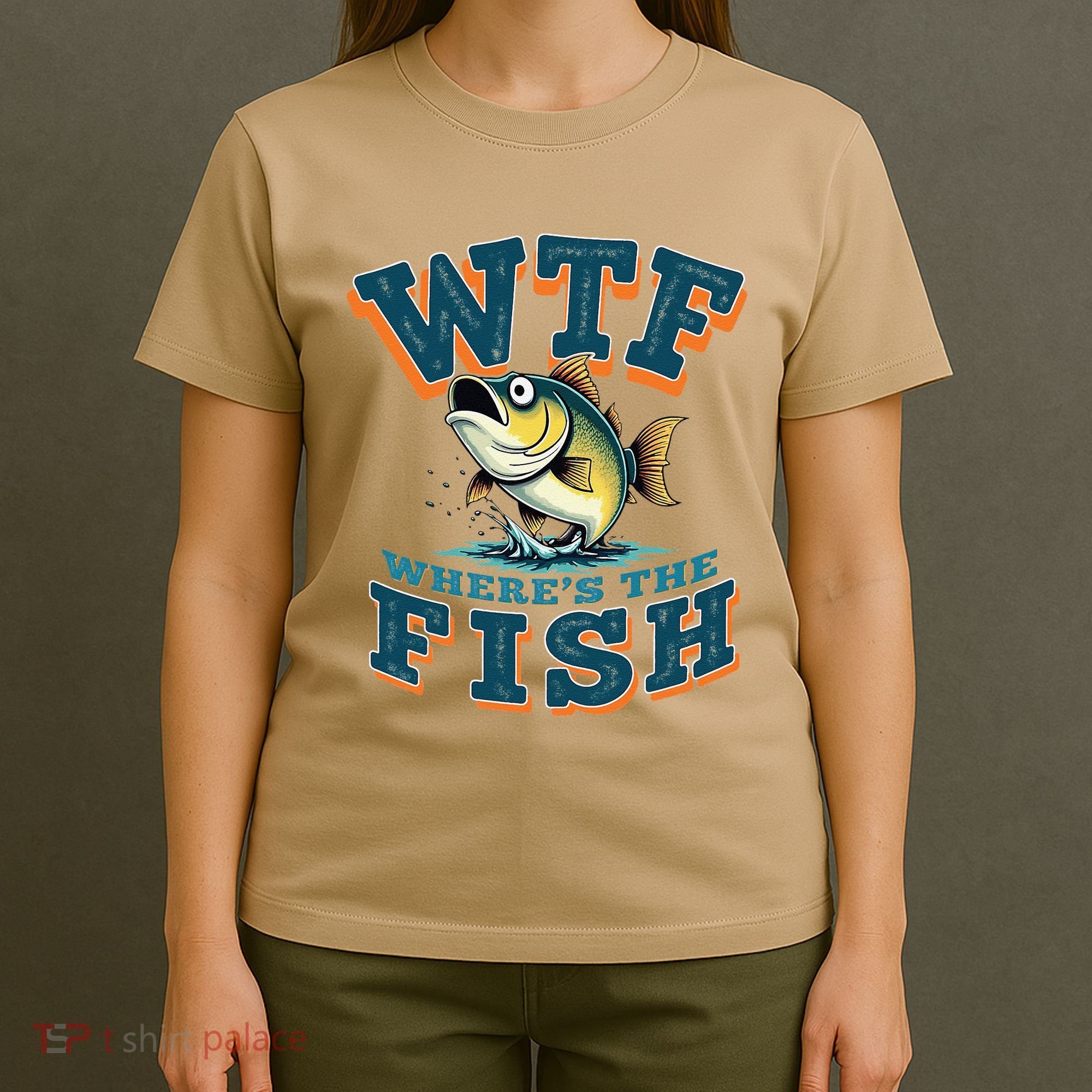 Wtf WhereS The Fish Funny Fishing Gifts Fathers Day T-Shirt