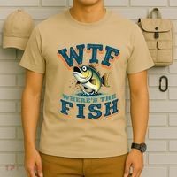 Wtf WhereS The Fish Funny Fishing Gifts Fathers Day T-Shirt thumb 6