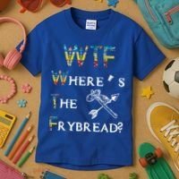 WTF Where's The Frybread Native American Kids T-Shirt thumb 3