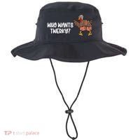 Who Wants Twerky Funny Thanksgiving Bucket Hat thumb 0
