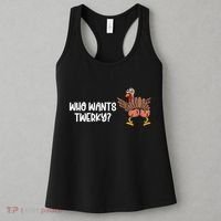 Who Wants Twerky Funny Thanksgiving Women's Tank Top thumb 3