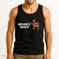 Who Wants Twerky Funny Thanksgiving Tank Top thumb 3