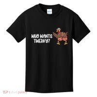Who Wants Twerky Funny Thanksgiving Kids T-Shirt thumb 0