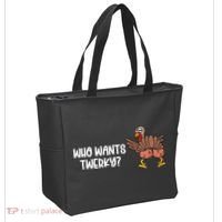Who Wants Twerky Funny Thanksgiving Tote Bag thumb 2