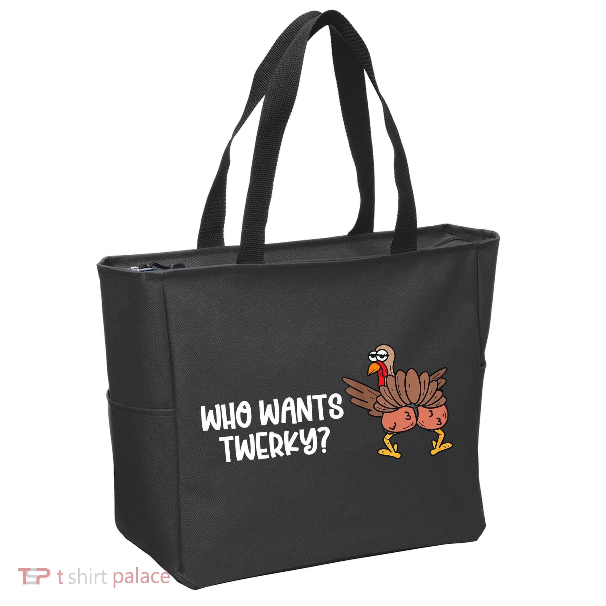 Who Wants Twerky Funny Thanksgiving Tote Bag