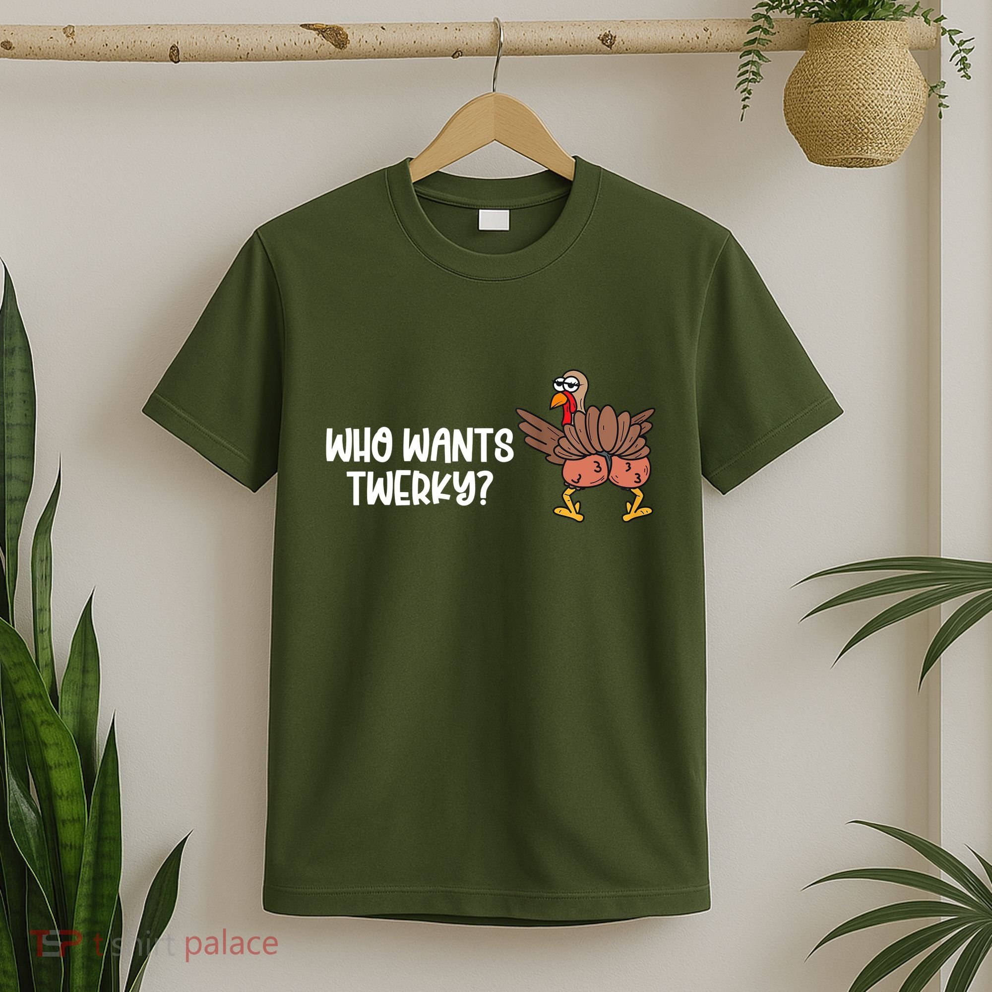 Who Wants Twerky Funny Thanksgiving T-Shirt