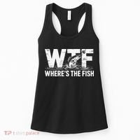 WTF Wheres The Fish Funny Fishing Humor Women's Tank Top thumb 0