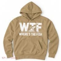 WTF Wheres The Fish Funny Fishing Humor Hoodie thumb 0