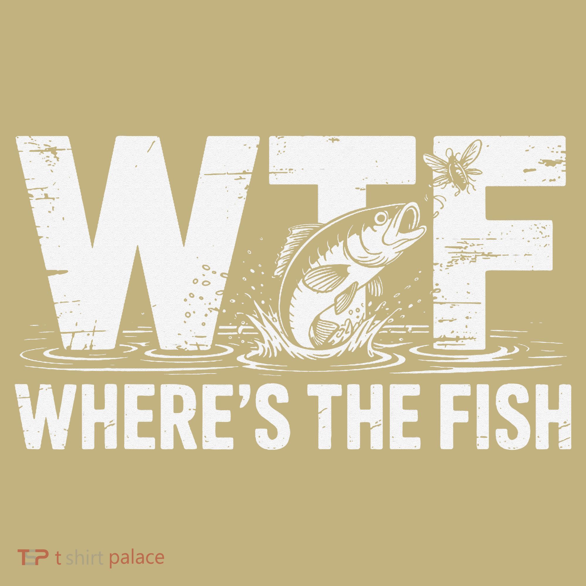 WTF Wheres The Fish Funny Fishing Humor Mousepad