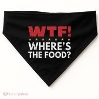 Wtf WhereS The Food USA-Made Doggie Bandana thumb 0