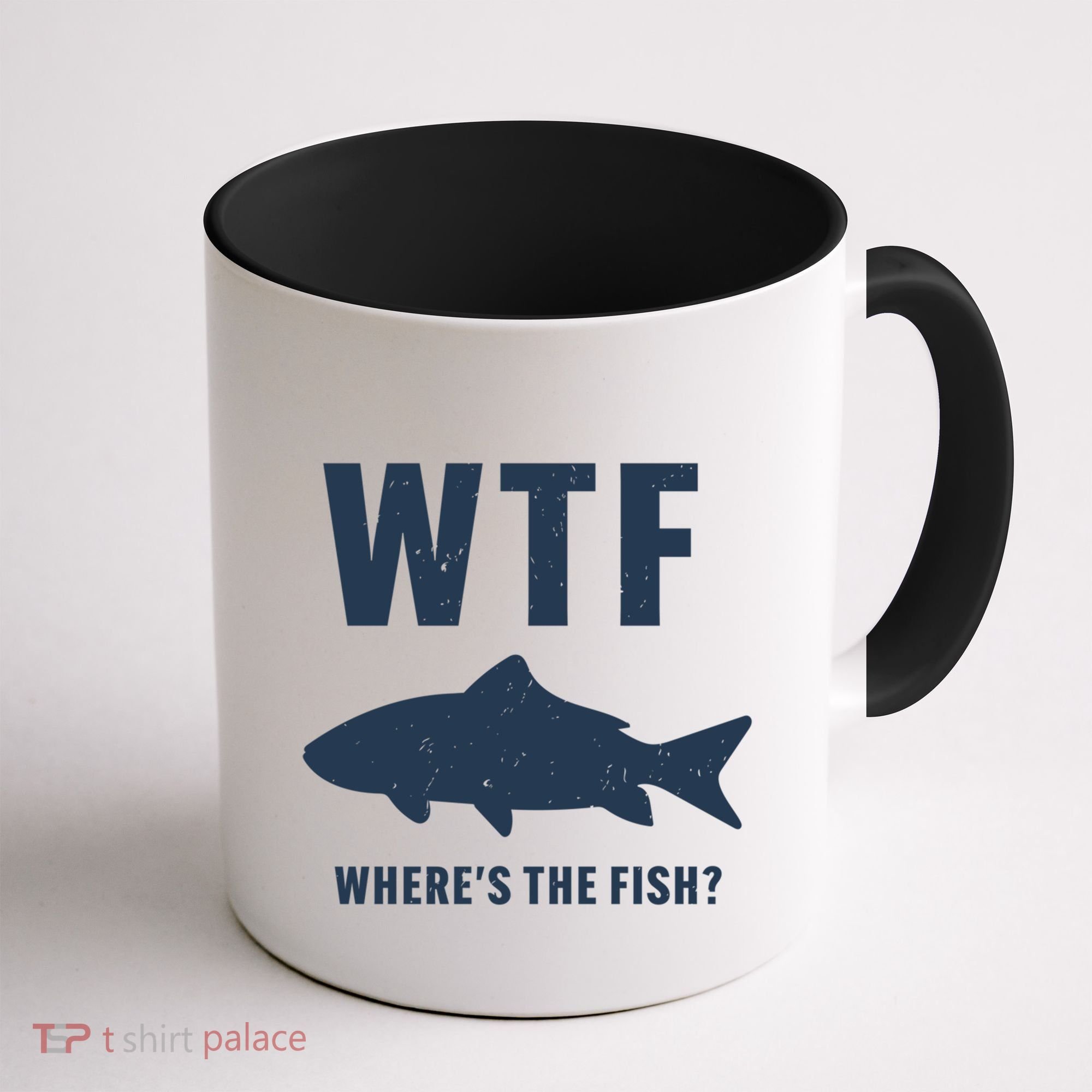 Wtf Wheres The Fish Funny Fishing Humor Meaningful Gift Coffee Mug