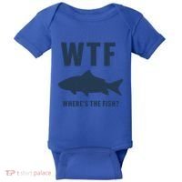 Wtf Wheres The Fish Funny Fishing Humor Meaningful Gift Baby Bodysuit thumb 0