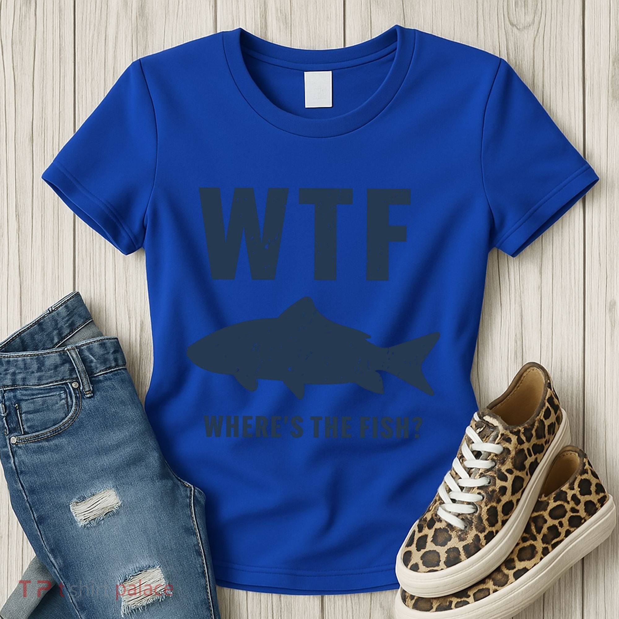 Wtf Wheres The Fish Funny Fishing Humor Meaningful Gift Women's T-Shirt