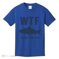 Wtf Wheres The Fish Funny Fishing Humor Meaningful Gift Kids T-Shirt thumb 0