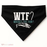 Wtf Wheres The Fish Fisher Gift USA-Made Doggie Bandana thumb 0
