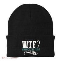 Wtf Wheres The Fish Fisher Gift Beanie thumb 0