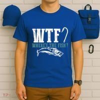 Wtf Wheres The Fish Fisher Gift T-Shirt thumb 6