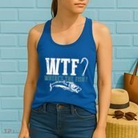 Wtf Wheres The Fish Fisher Gift Women's Tank Top thumb 2