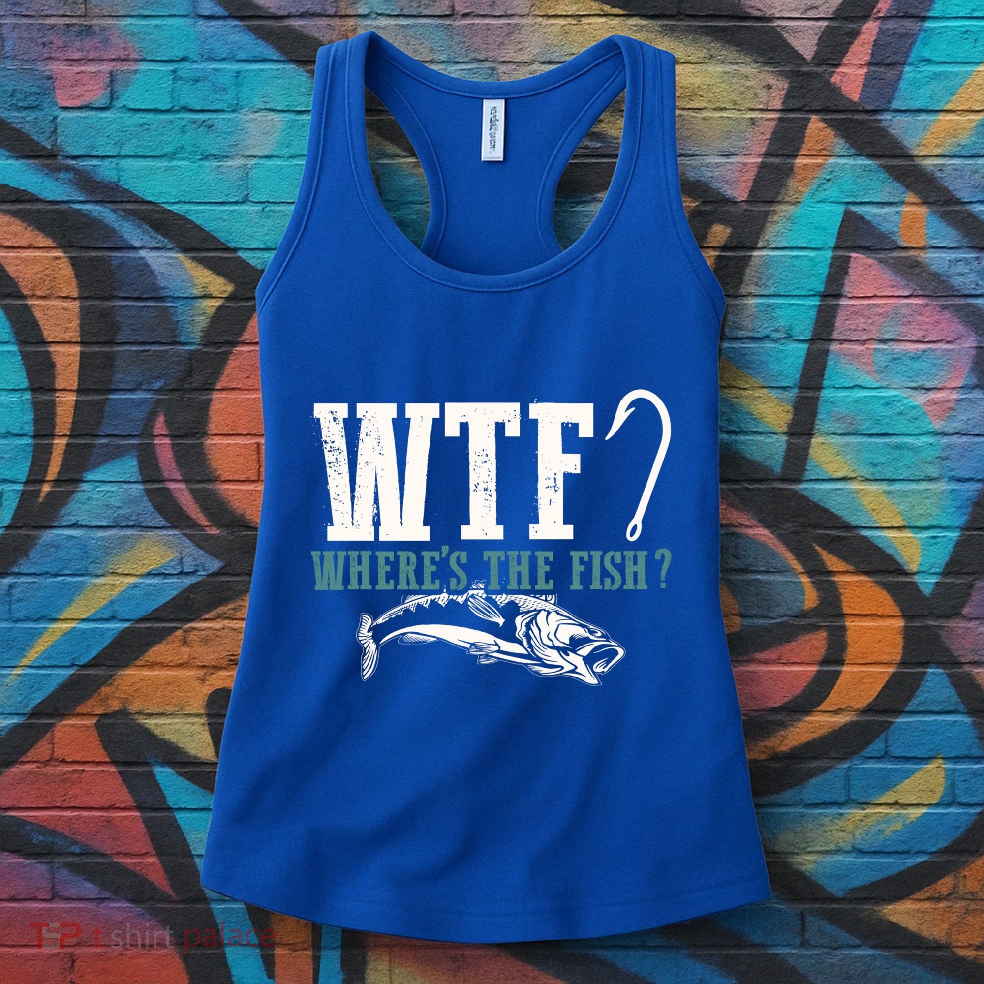 Wtf Wheres The Fish Fisher Gift Women's Tank Top