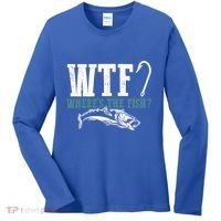 Wtf Wheres The Fish Fisher Gift Women's Long Sleeve Shirt thumb 0