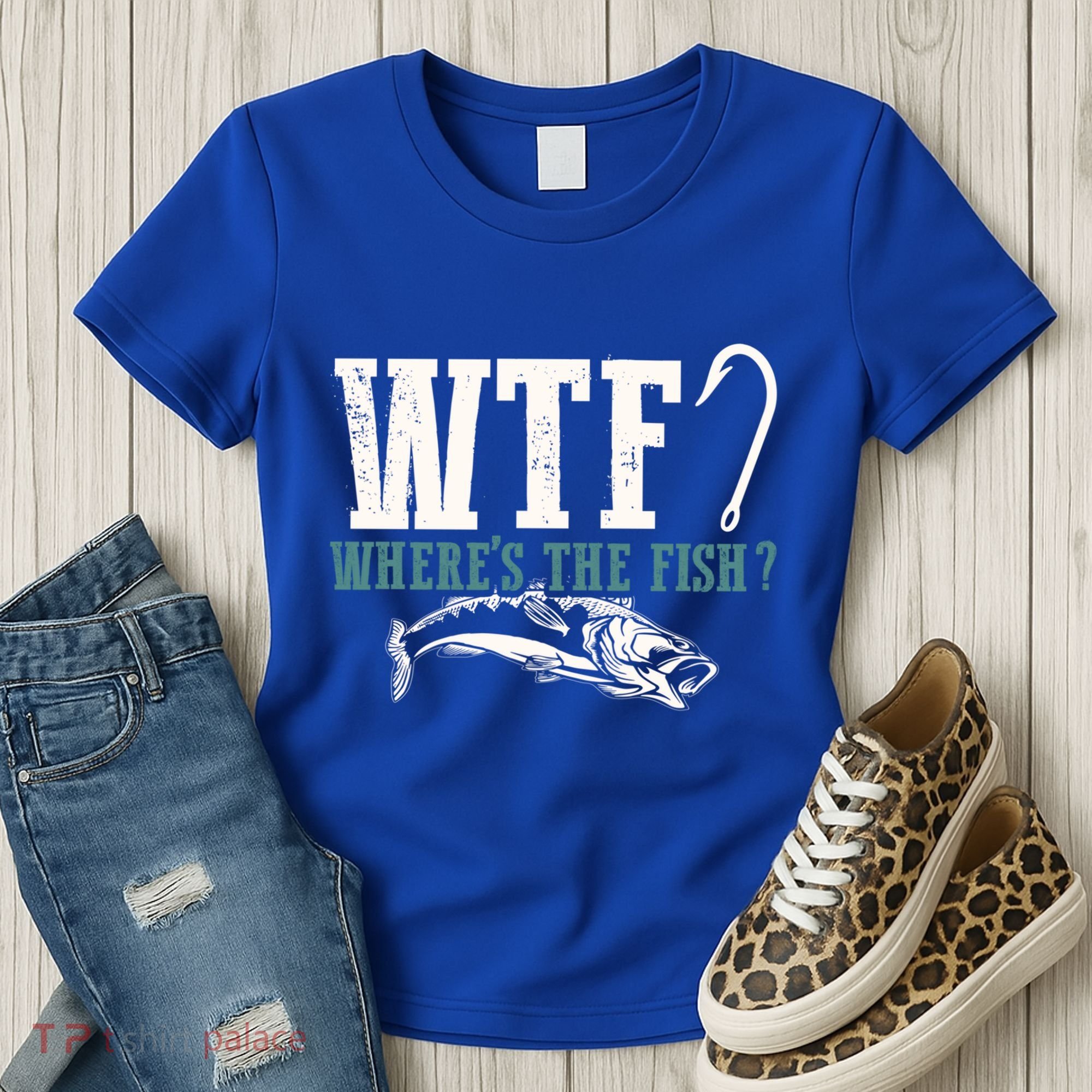 Wtf Wheres The Fish Fisher Gift Women's T-Shirt