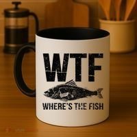 Wtf Wheres The Fish Funny Gift Coffee Mug thumb 4