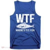 Wtf Wheres The Fish Funny Gift Tank Top thumb 0