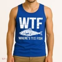 Wtf Wheres The Fish Funny Gift Tank Top thumb 3