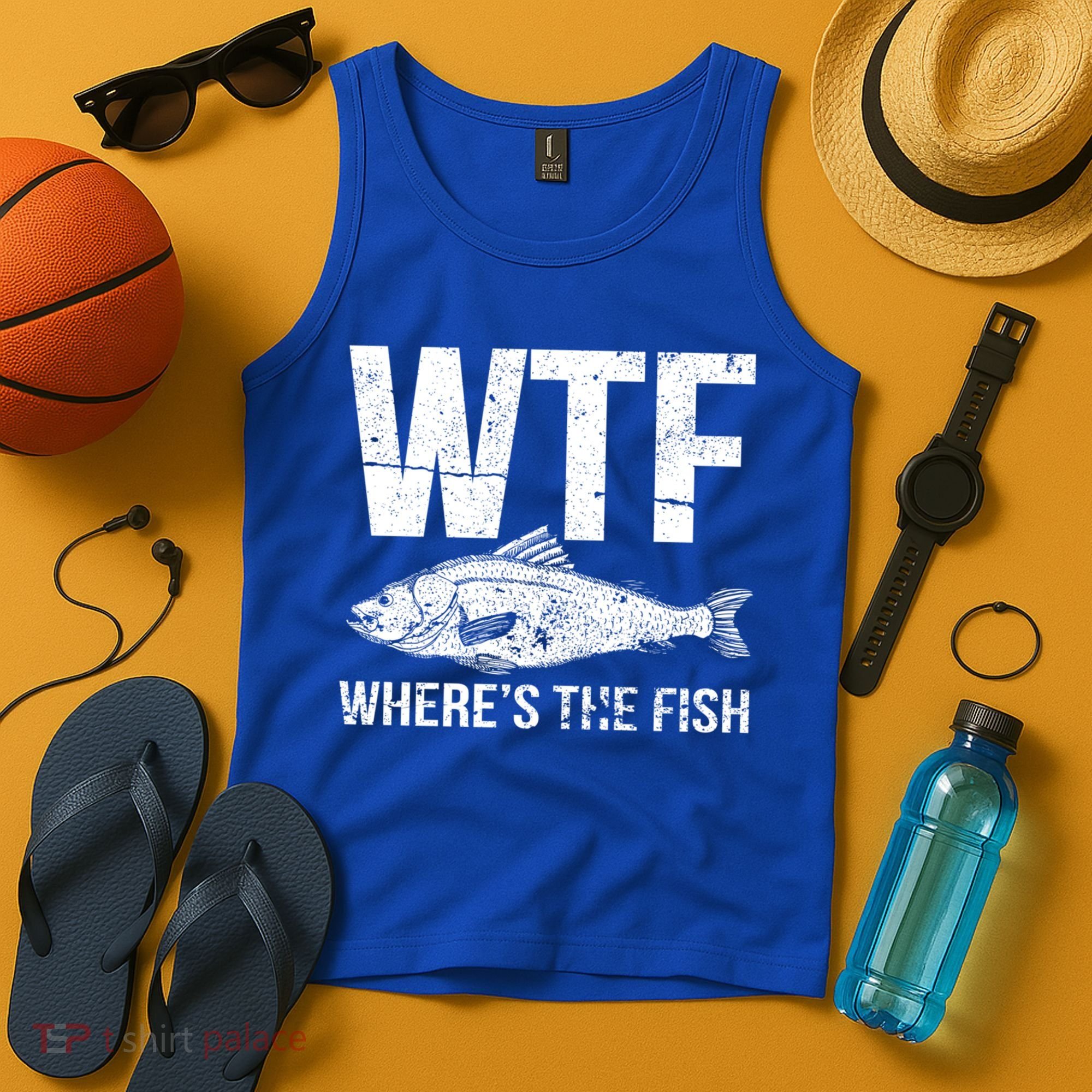 Wtf Wheres The Fish Funny Gift Tank Top