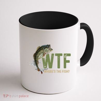 Wtf WhereS The Fish Coffee Mug back