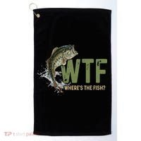 Wtf WhereS The Fish Golf Towel thumb 0