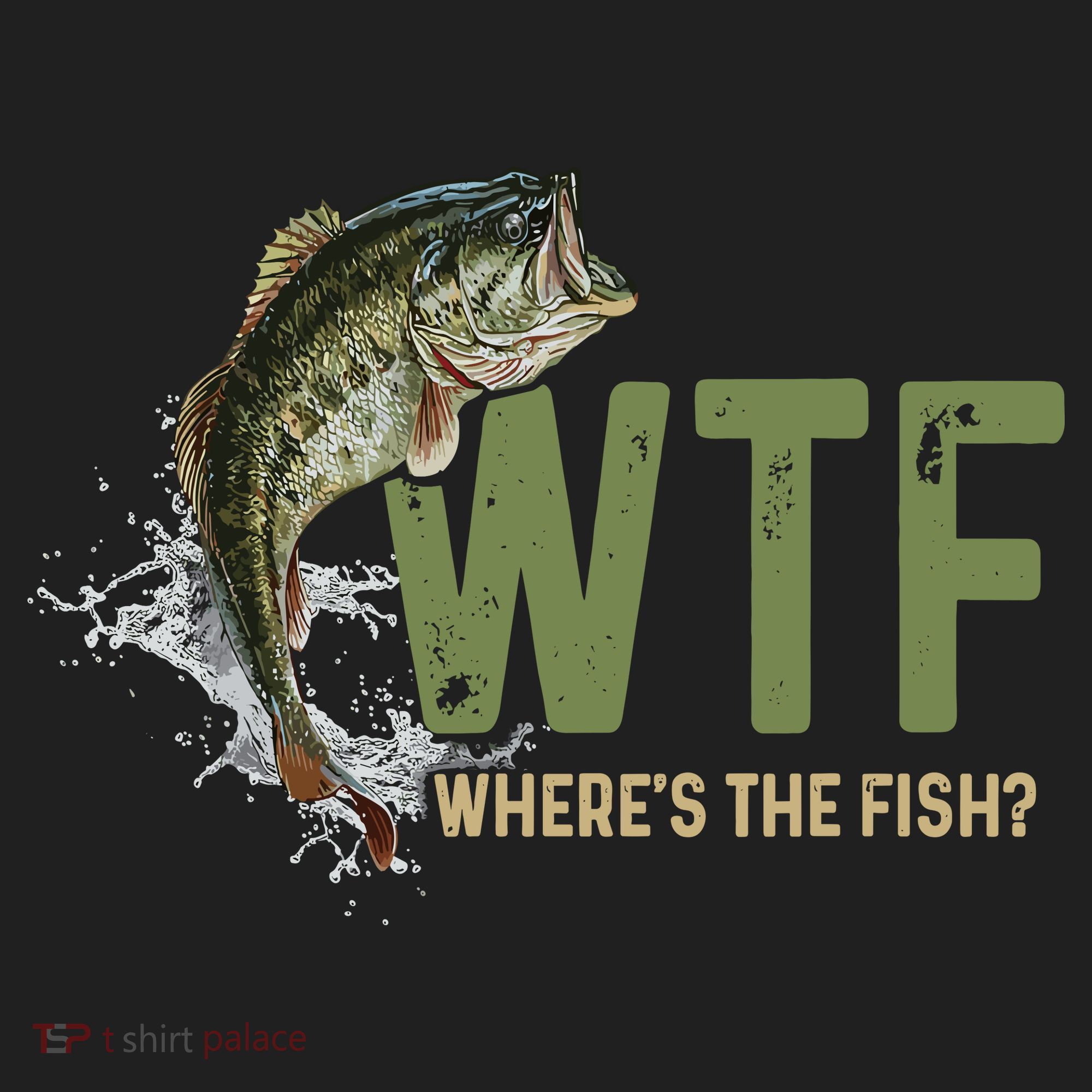 Wtf WhereS The Fish Golf Towel