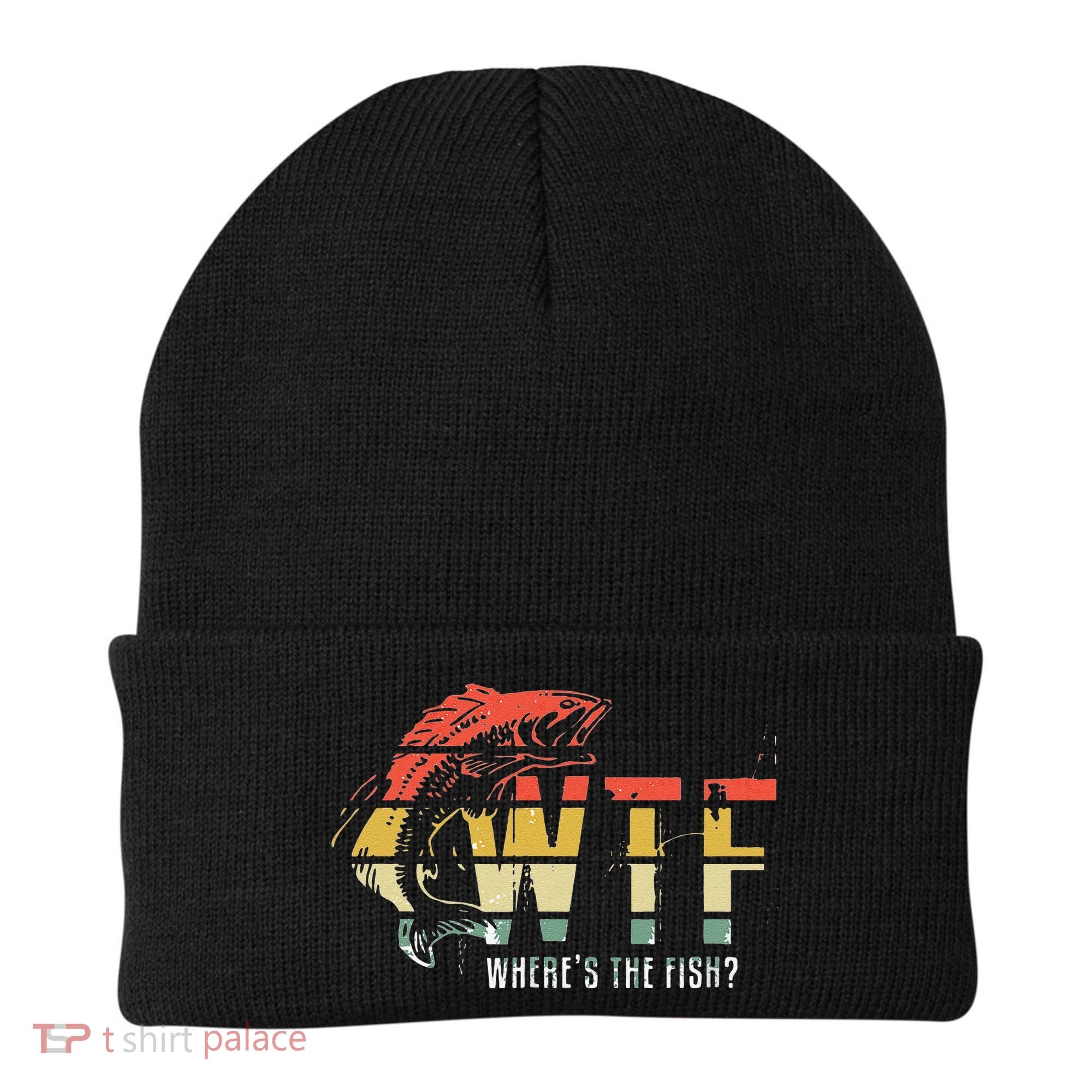 WTF Wheres The Fishs Funny Fishing Beanie
