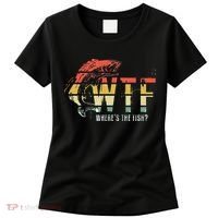 WTF Wheres The Fishs Funny Fishing Women's T-Shirt thumb 0