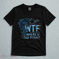 WTF Wheres The Fish Anglers Fisherman Hook Lake T-Shirt thumb 5