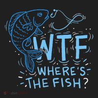 WTF Wheres The Fish Anglers Fisherman Hook Lake Hat thumb 2