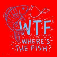 WTF Wheres The Fish Anglers Fisherman Hook Lake Santa Hat thumb 1