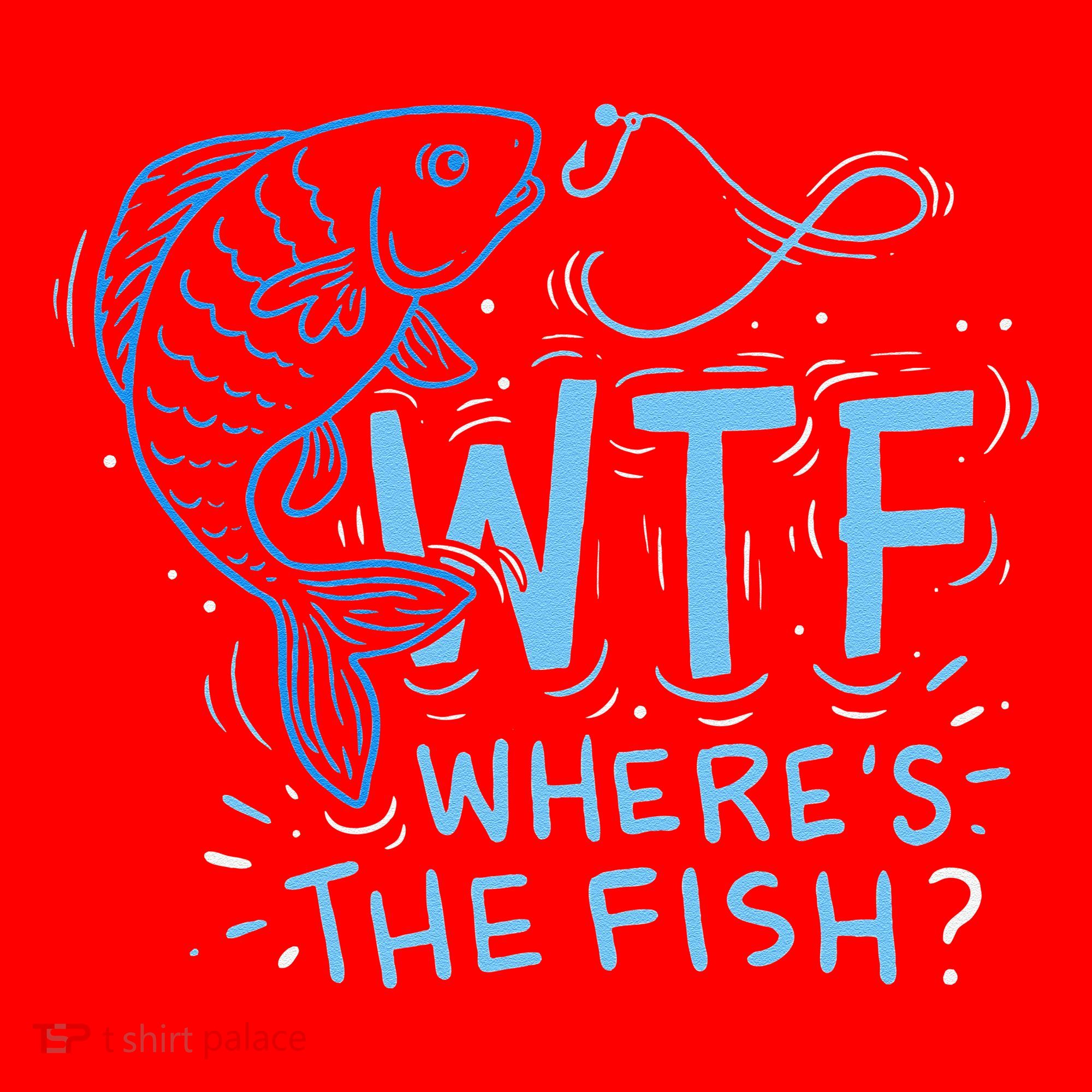 WTF Wheres The Fish Anglers Fisherman Hook Lake Santa Hat
