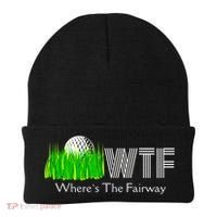 Wtf Where`s The Fairway Golf Cool Gift Beanie thumb 0