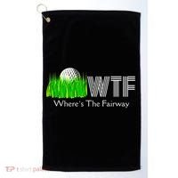 Wtf Where`s The Fairway Golf Cool Gift Golf Towel thumb 0
