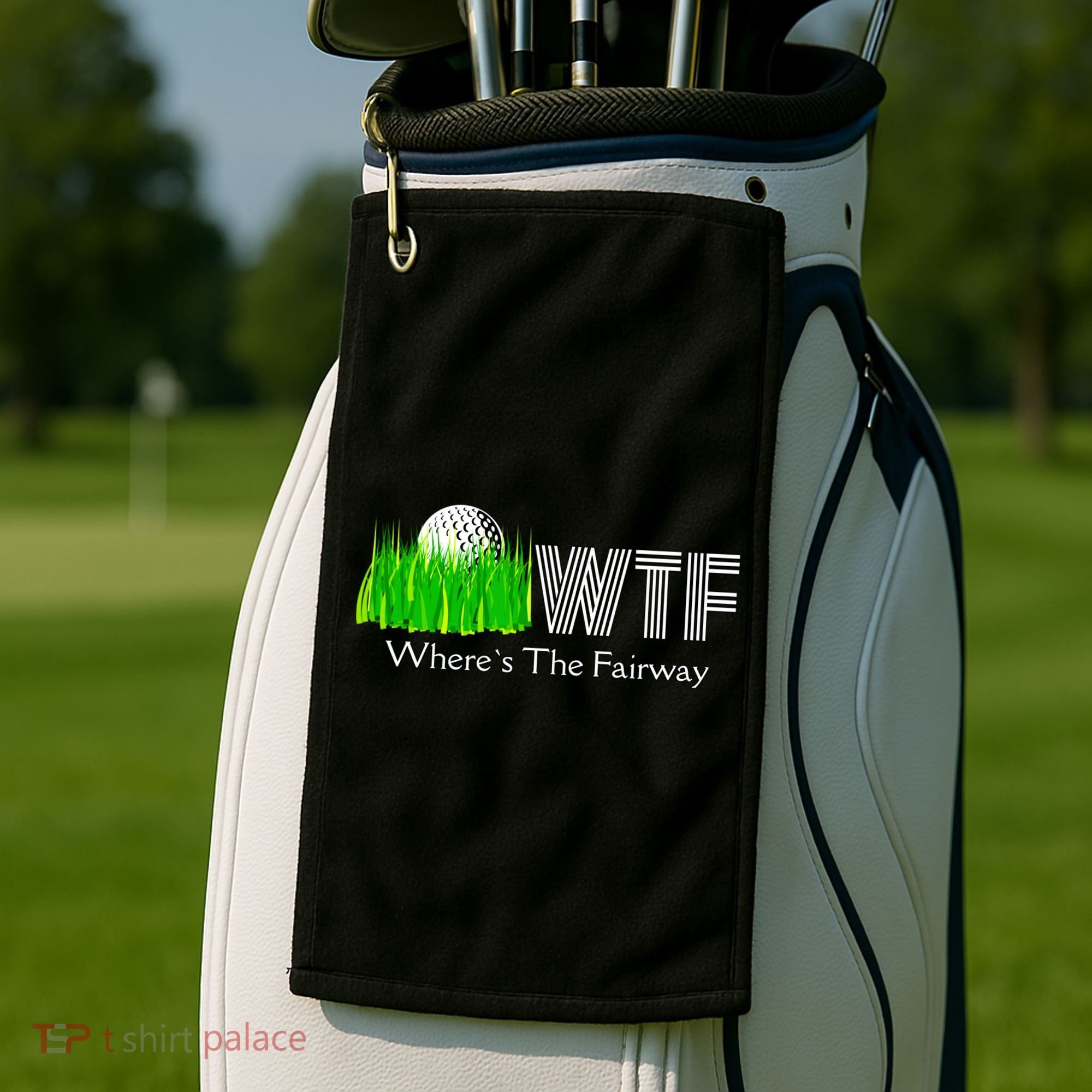 Wtf Where`s The Fairway Golf Cool Gift Golf Towel