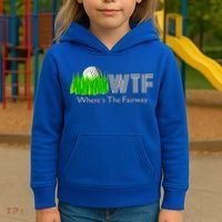 Wtf Where`s The Fairway Golf Cool Gift Kids Hoodie thumb 3