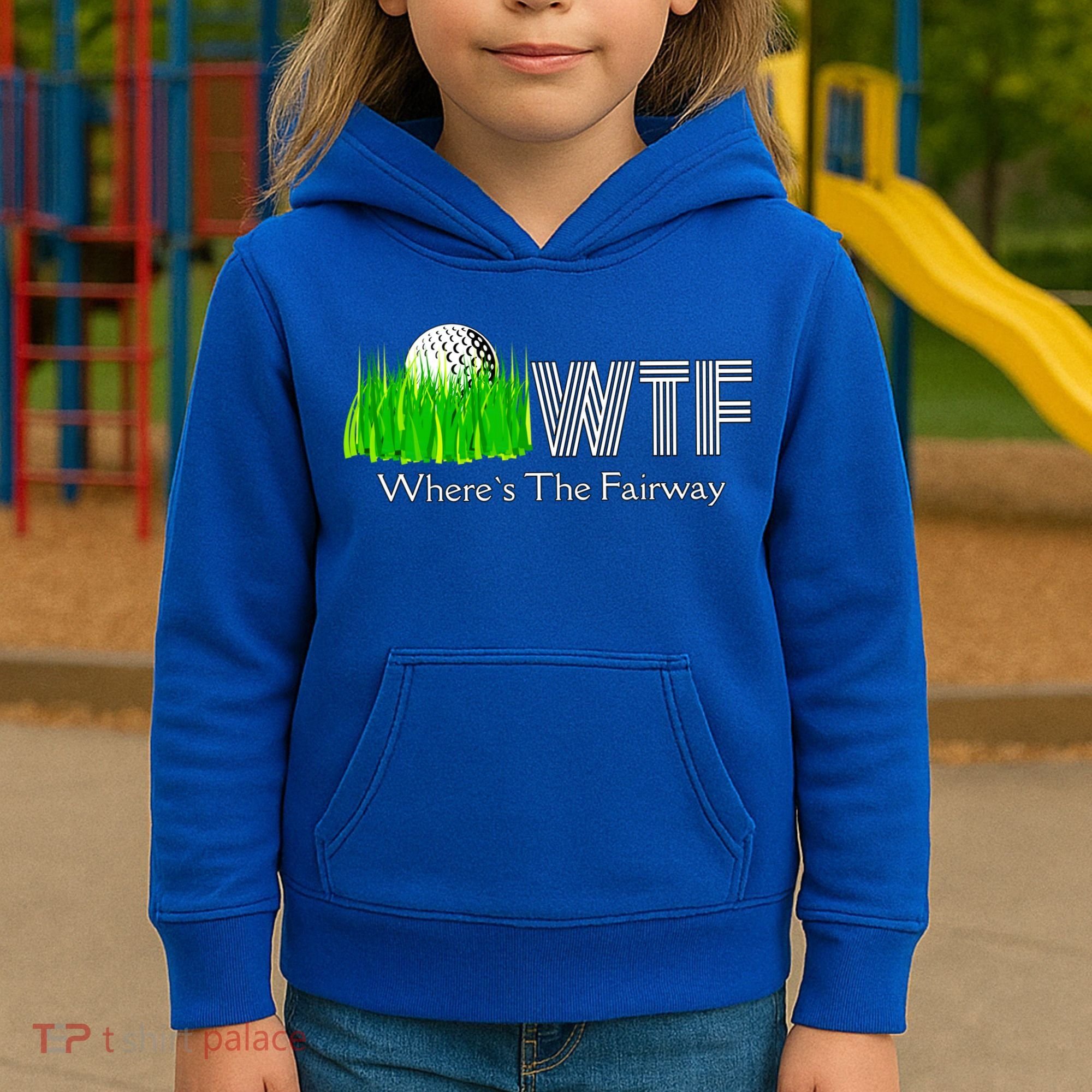 Wtf Where`s The Fairway Golf Cool Gift Kids Hoodie
