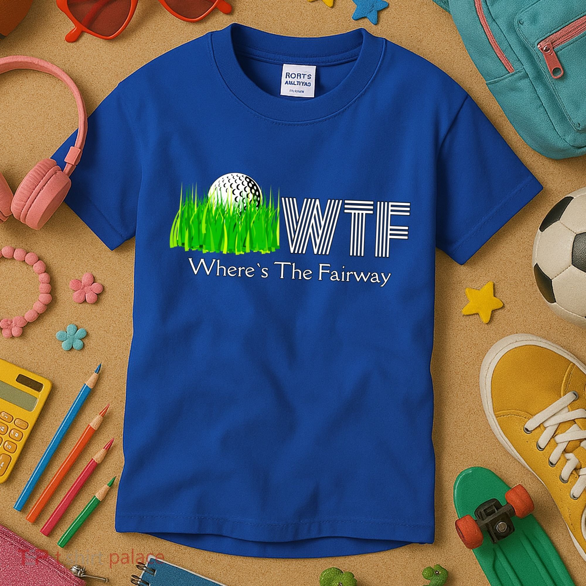 Wtf Where`s The Fairway Golf Cool Gift Kids T-Shirt
